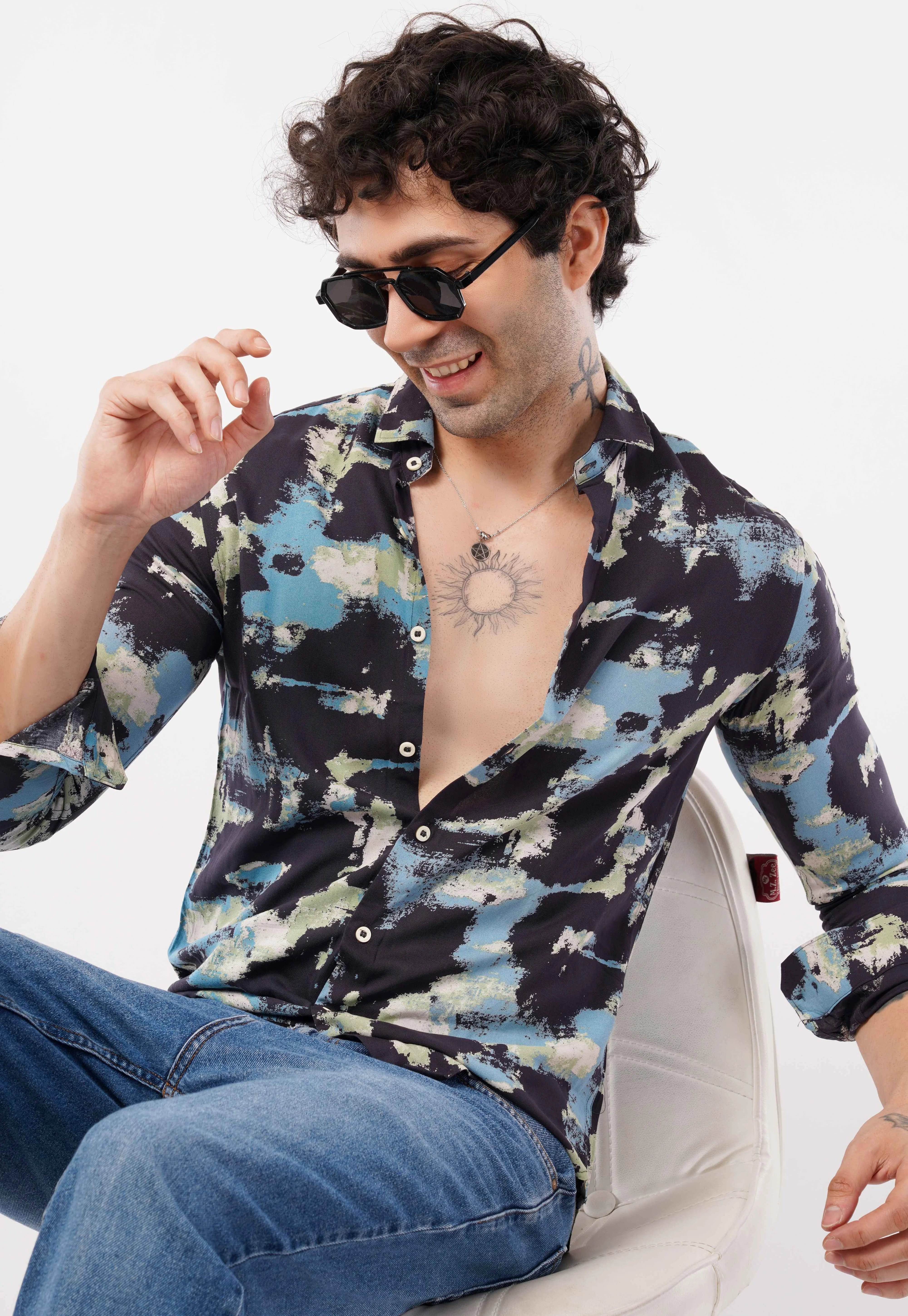 Midnight Splash Full Sleeve Shirt